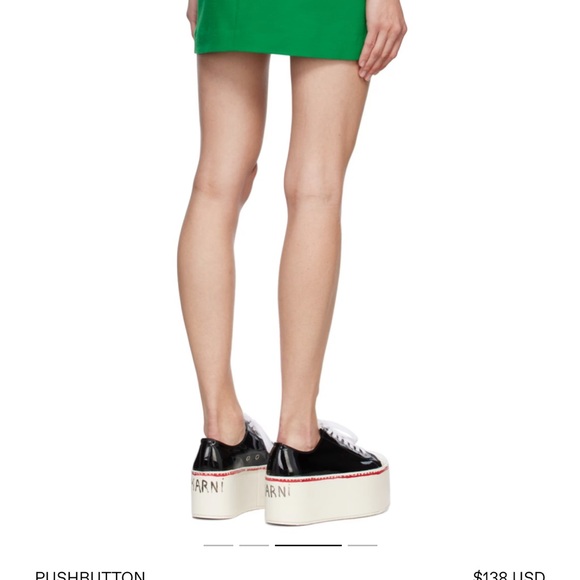 PUSHBUTTON SSense mini skirt with slit green - Picture 4 of 4